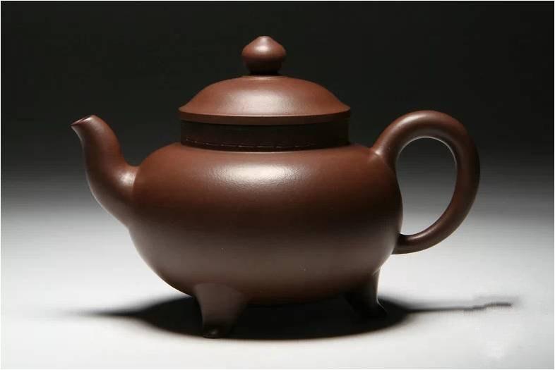 Three Feet Teapot Chinese Gongfu Teapot Yixing Zisha Pottery Handmade Zisha Clay Teapot 100%Genuine Original Mineral Fired