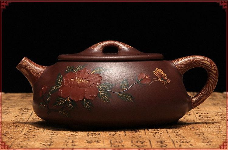 Jiao Ni Shi Piao Teapot Chinese Gongfu Teapot Yixing Pottery Handmade Zisha Teapot Guaranteed 100%Genuine Original Mineral Fired