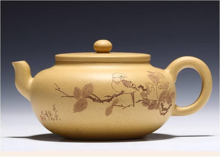 Double Lines Teapot Chinese Gongfu Teapot Yixing Pottery Handmade Zisha Teapot Guaranteed 100%Genuine Original Mineral Fired