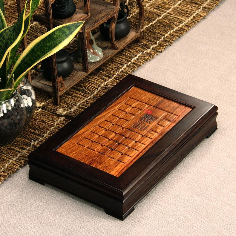 Ebony Wood Tea Tray Displaying And Serveing Tea Tea Tray Handicraft Chinese Kung-Fu Tea Set Chinese Teaism Practice.