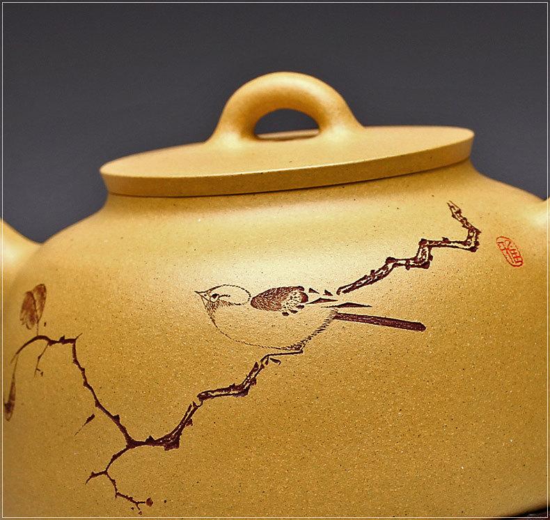 Le Zhong Teapot Chinese Gongfu Teapot Yixing Pottery Handmade Zisha Teapot Guaranteed 100%Genuine Original Mineral Fired